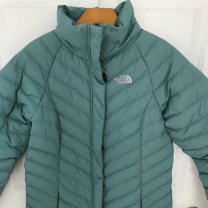NorthFace Puffer Coat - Never Worn. Aqua color.